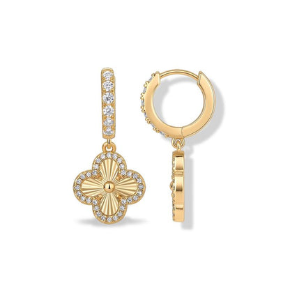 Oresa Gold Clover Earrings