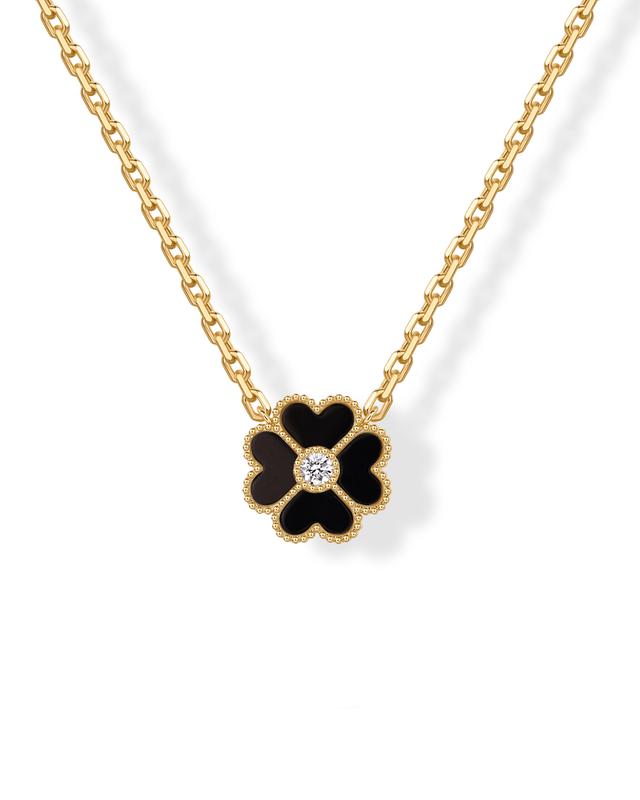 Oresa 14k-Gold Clover Necklace