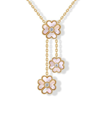 Oresa 14k-Gold Clover Necklace