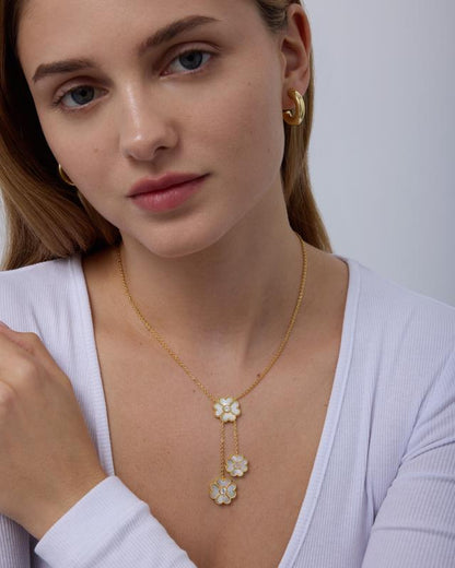 Oresa 14k-Gold Clover Necklace