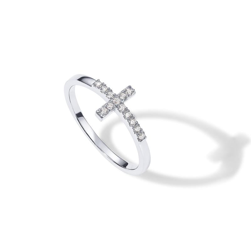 Oresa 14K Gold Plated Cross Ring